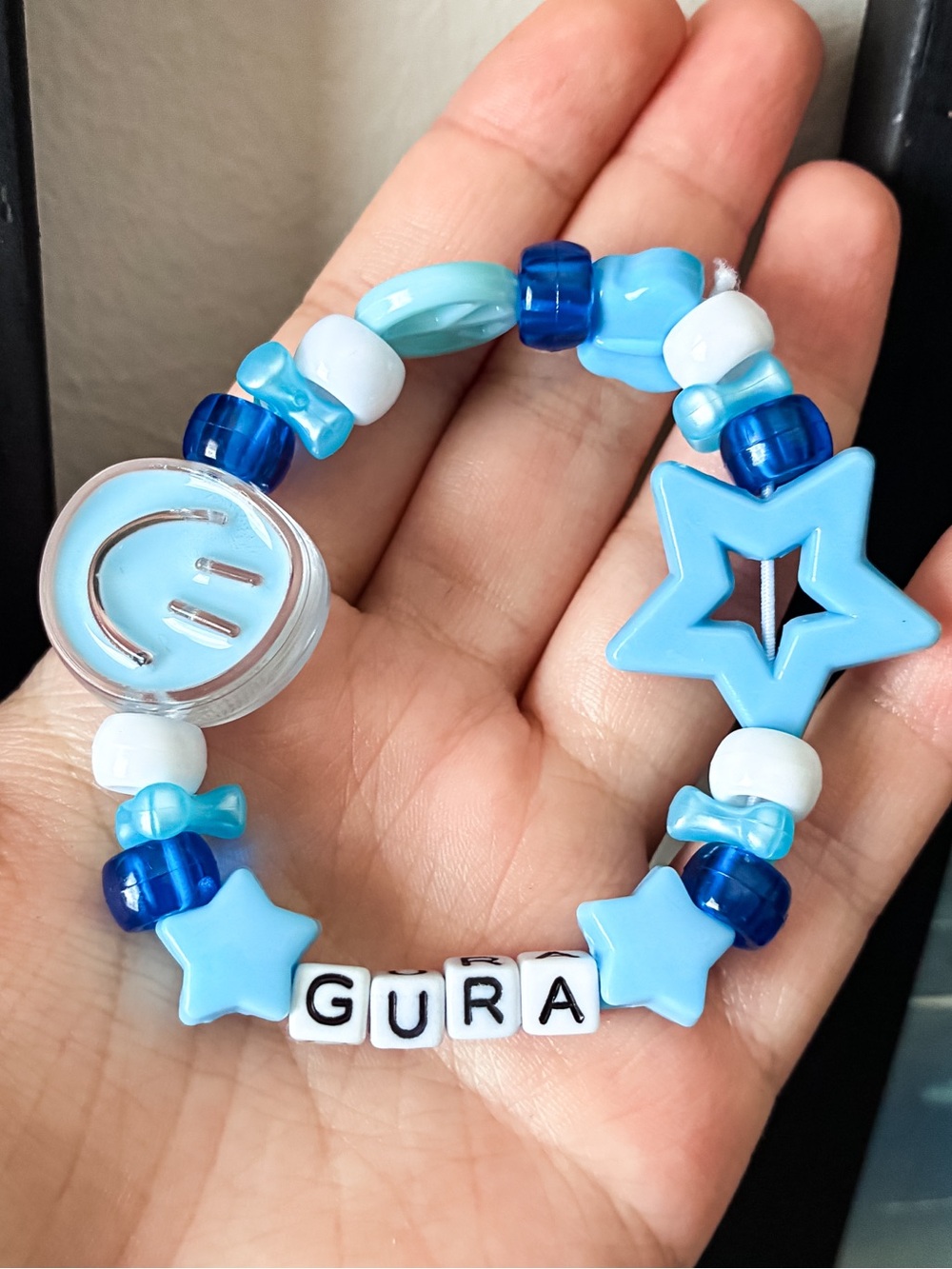 Vtuber: Gawr Gura Inspired Kandi Bracelet